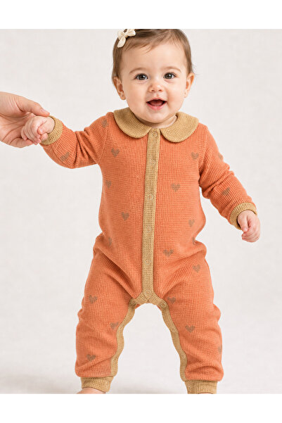 OrganicKid Charmed Kız Bebek Kiremit Tulum