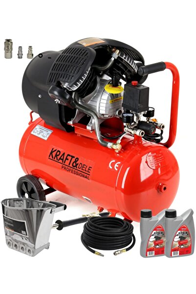 Kraft&dele Set profesional de tencuieli, mașină de tencuit, compresor 50L + f...