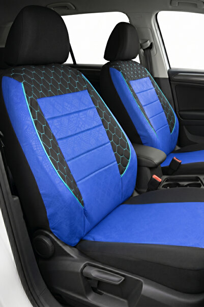 SMRAUTOACCESSORY Volvo V50 Compatible Car Seat Cover Gof Blue Standard Size