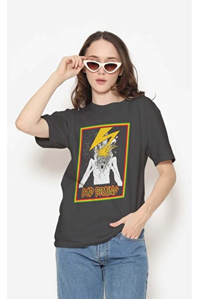 buzagi tasarım ürünleri تي شيرت Bad Brains Regular Mold باللون الأسود للجنسين