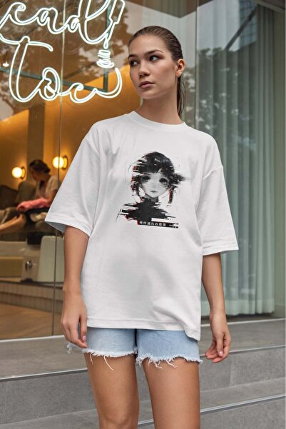 buzagi tasarım ürünleri Urban Oversize Unisex White T-Shirt