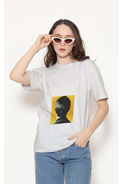 buzagi tasarım ürünleri Oasis Regular Fit Unisex White T-Shirt