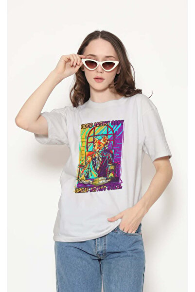 buzagi tasarım ürünleri Urban Regular Fit Unisex White T-Shirt