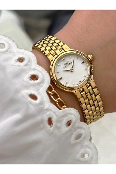 FERRO Yellow Steel Cord Women Wrist Watch Fl21589A-B 3Atm Waterproof 2 Year G...