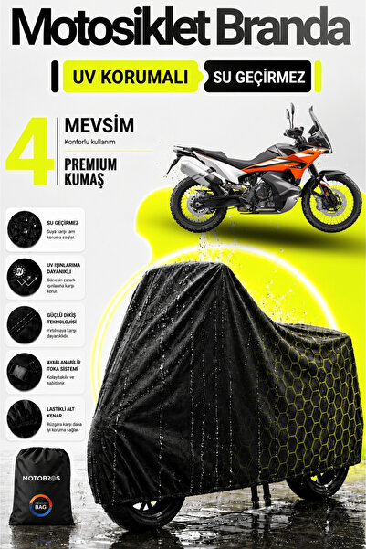 Motobros قماش القنب للدراجات النارية Ktm Adventure أسود مقاوم للماء ومتين (أع...
