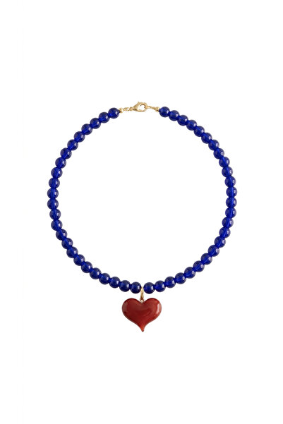 suayjewellery Maci orjinal cam kalp kolye
