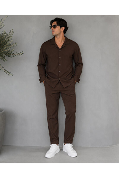 KONSEPT35 Men's Ottoman Fabric Suit with Shirt