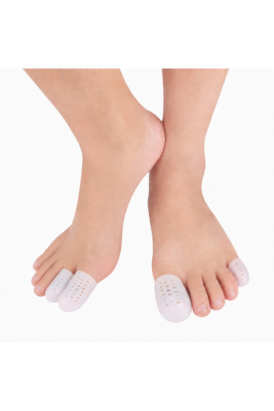 sanal trend 2 Çift Silikon El Ayak Parmak Delikli Koruyucu Uzunluk 4 Cm