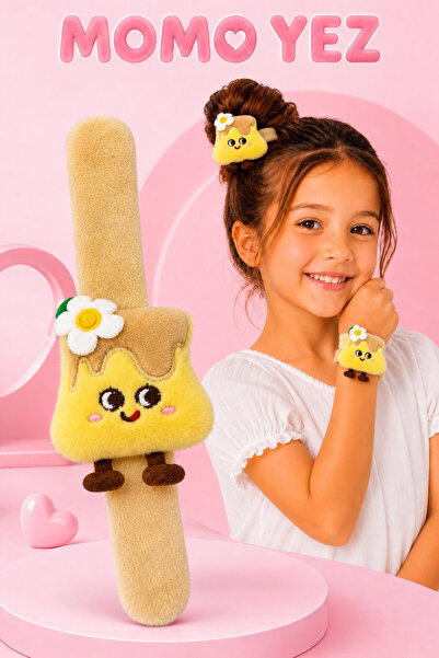 ELDE BİLEKLİK Puding Peluş Kola Sarılan Puding Bileklik Oyuncak - Saç Tokası ...