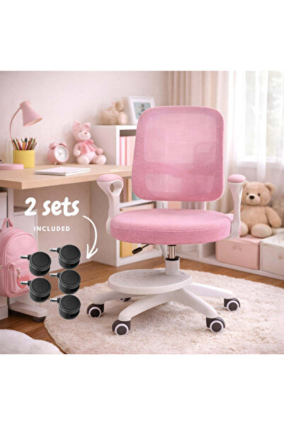 Kdhome Premium Εργονομική Παιδική Καρέκλα Γραφείου KD Home ErgoKid, Ροζ