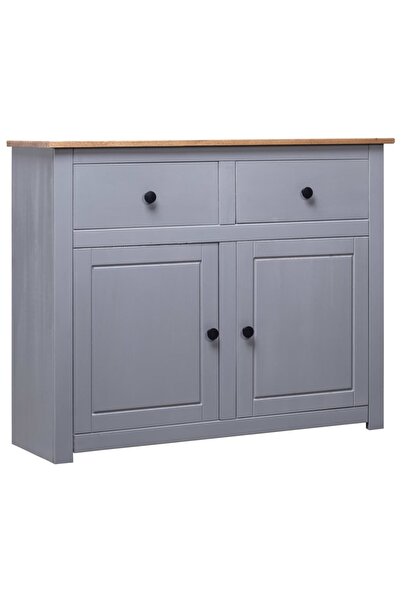 Concept Servantă, gri, 93 x 40 x 80 cm, lemn masiv pin, gama Panama