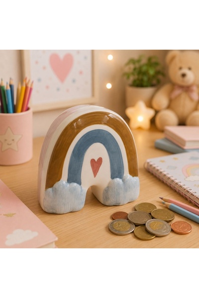 Gift Design Pușculiță ceramică mică, model curcubeu
