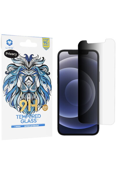 Lito Folie pentru iPhone 12 / 12 Pro - Sticlă Clasică 2.5D - Protecție Confid...