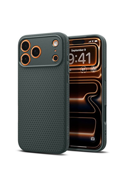 Spigen Husa pentru iPhone 17 Pro Max - Liquid Air - Abyss Green