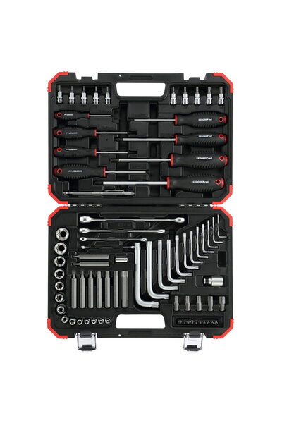 Gedore Set de chei Torx roșii, 1/4 " + 1/2 ", set de scule din 75 de piese (r...