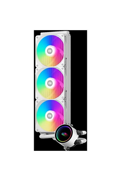 PCCOOLER DA360 ARGB WH, 3x 120 mm, Alb