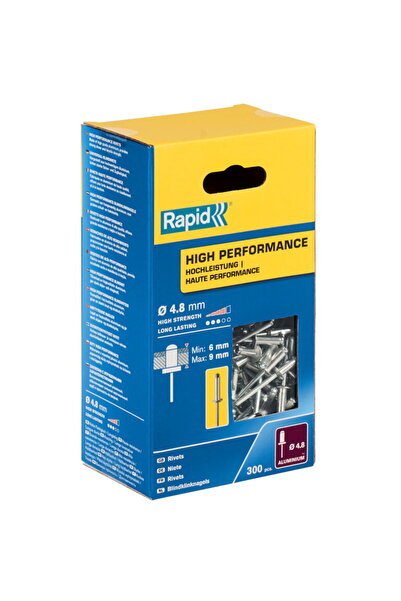 Rapid 5001436, set 300 de nituri high performance, Ø4.8 x 12 mm