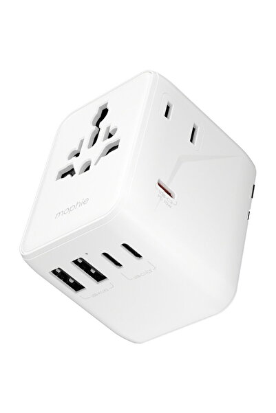 Mophie GaN 3x USB-C + 2x USB-A PD Compatibil US/AUS/CN/JP/UK/EU 35W Alb