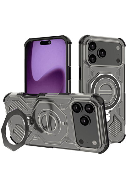 Techsuit Husa pentru iPhone 17 Pro Max - Carbon Shield PRO - Smoke Black