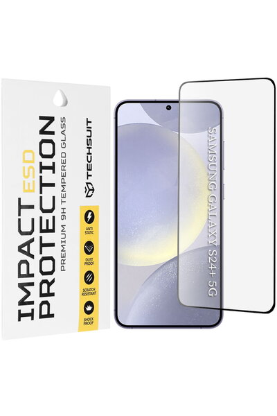 Techsuit Προστατευτική μεμβράνη για Samsung Galaxy S24 Plus - Γυαλί ESD - Μαύρο