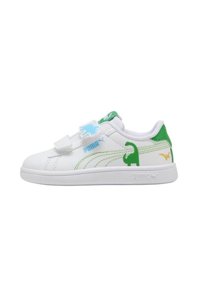 Puma Smash 3.0 Dino V Inf 405637 Bebek Ortopedik Spor Ayakkabı BEYAZ
