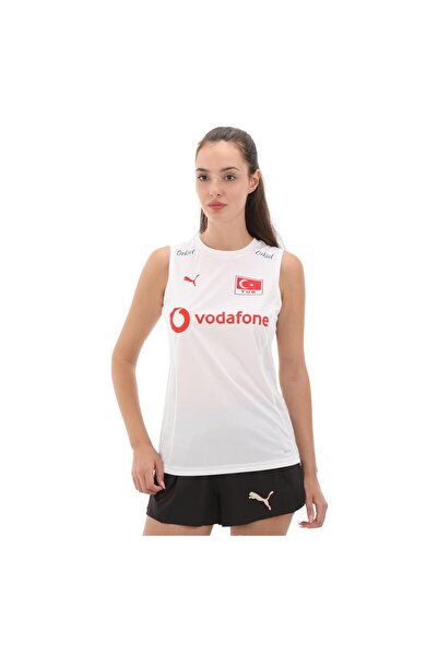Puma Tricou pentru femei din echipa națională de volei din Turcia 70639501   Alb