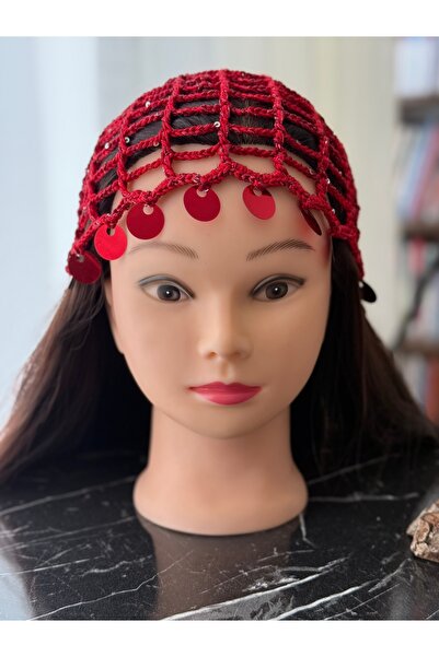PURPLE'S BİR TUTAM MUTLULUK Purplestoka Hand Knitted Sequined Retro Beret - M...