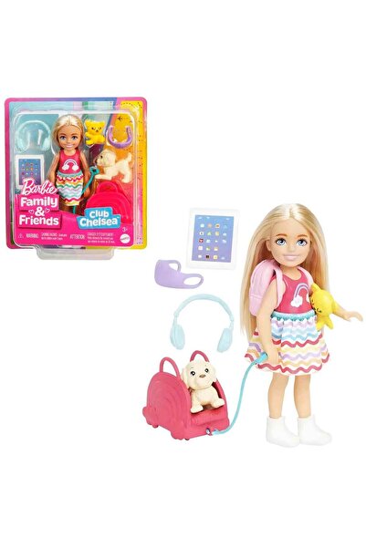 Barbie Aksesuarlı Chelsea Bebek Seyahatte FWV20 - Gökkuşağı Elbiseli Chelsea