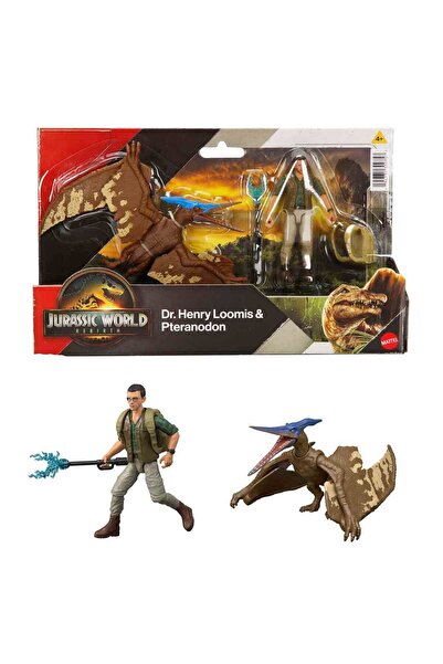 JURASSIC WORLD Rebith İnsan ve Dinozor Figürü Oyun Seti JGB82 - Dr. Henry Loo...