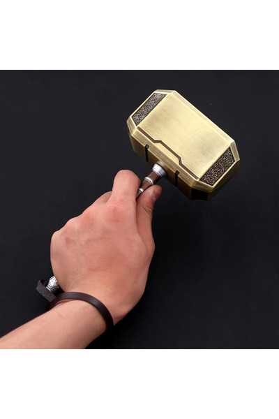 e-life shop Gerçek Görünümlü İşleme Detaylı Lüks Döküm Metal Thor Çekici Miyö...