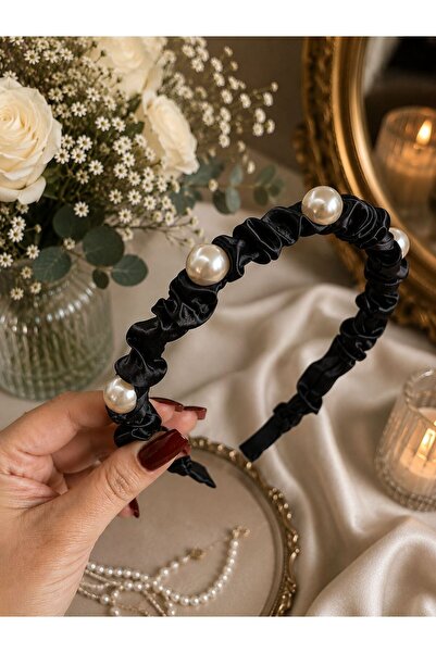 modernist Black Pearl Satin Crown