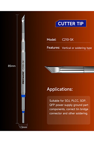 Choice5 رؤوس لحام C210 SK MECHANIC C210 K، رأس مكواة لحام لرأس JBC T210، مقبض...