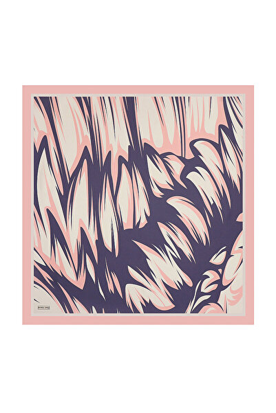 Bursa İpek Nilsu Patterned Twill Silk Scarf - Powder