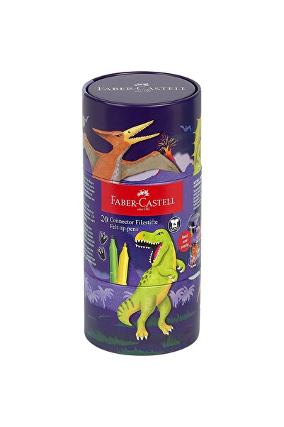 Faber Castell Keçeli Kalem Seti, 20 Renk, Birbirine Bağlanabilir Kapak, Örtüc...