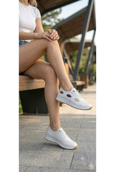 MCASERING Lüx Ortopedik Tabanlı Günlük Spor Kadın Babet Sneaker Ayakkabısı özel numara 41 -42