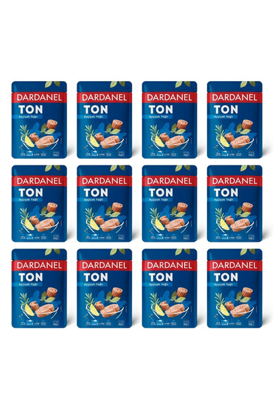 Dardanel Ayçiçek Yağlı Ton Balığı Poşet 80 gr x 12 Adet Pratik Pouch Paket