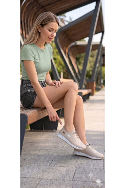 MCASERING Lüx Ortopedik Tabanlı Günlük Spor Kadın Babet Sneaker Ayakkabısı öz...
