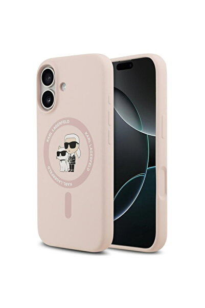 Karl Lagerfeld Husa pentru iPhone 17 - Silicone Ring MagSafe (KLHMP17SSCMKCRH...
