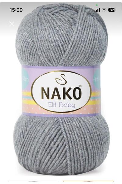NAKO Elıt Bayby Antipiling Bebe İpi Tüylenme yapmaz 1 adet Gri 195