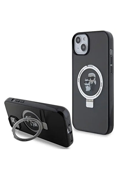 Karl Lagerfeld Ring Stand Karl&amp;Choupette MagSafe case for iPhone 14 / 15 ...