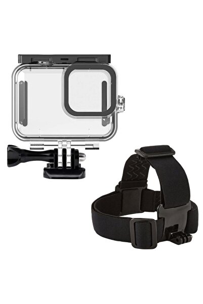 Gplus Gopro Hero 13 / 12 / 11 / 10 / 9 Muhafaza ve Kafa Bandı 4 Parça Set GO209