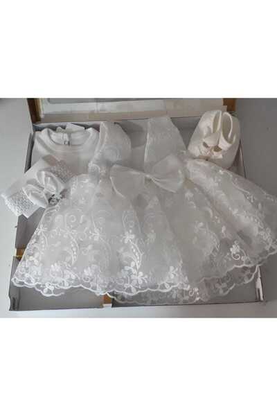 biyan collection Kız Bebek Mevlüt Takımı Gelinlik Abiye Elbise Bebek Doğum Baby Shower Hediyesi