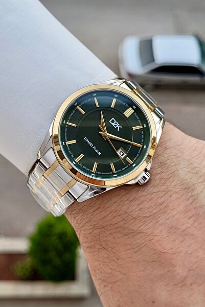 Daniel Klein Kadranı Yeşil Kordonu Sarı Silver Renk 42,5 Mm 24 Ay Garantili E...