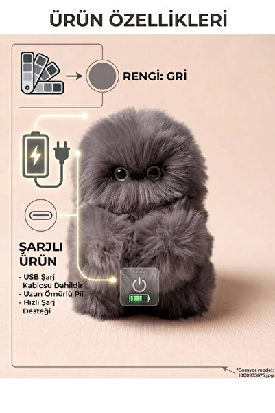TrendTopic Miruni Akıllı Peluş Robot Oyuncak - Müzikli - Hareketli Kafa - Etk...