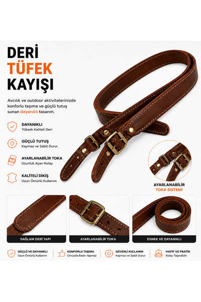 PROHUNTER HAKİKi DERİ ASKI KAYIŞI