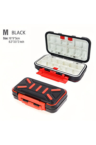 YIRUMEI M-black-B Waterproof Fishing Tackle Box Fishing Accessories Tool Stor...