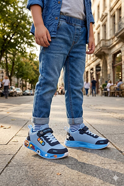 Kiko Kids Velcro Günlük Cırtlı Erkek Çocuk Spor Ayakkabı