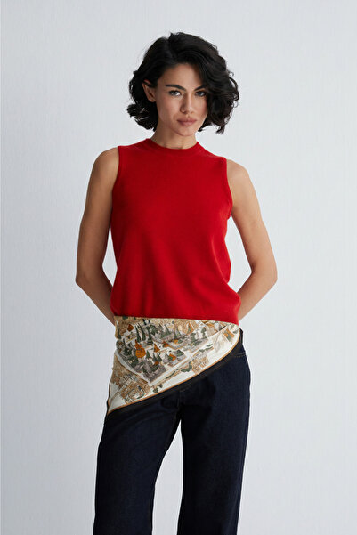 Silk and Cashmere Siyah Lara Saf İpek Kare Eşarp 90x90 cm