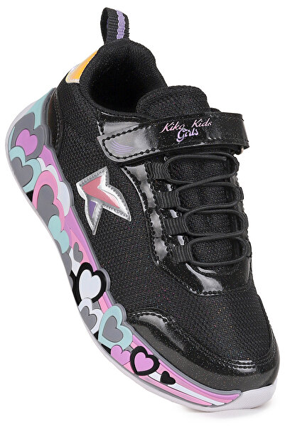 Kiko Kids Pantofi sport pentru fete Heart Daily cu velcro