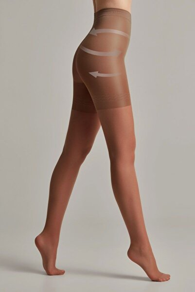 Conte Elegant Ciorapi modelatori de control, 20 Den - Mocca, 4-L Standard